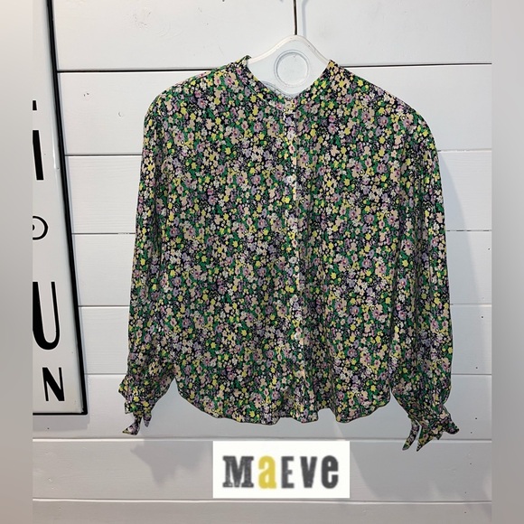 Maeve Anthropologie Ashleigh floral puff sleeve size xs - Picture 1 of 7